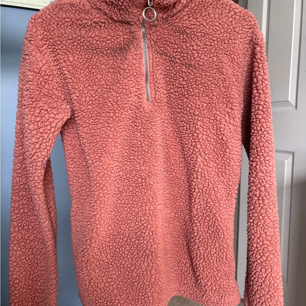 Cozy Pink Sherpa Pullover